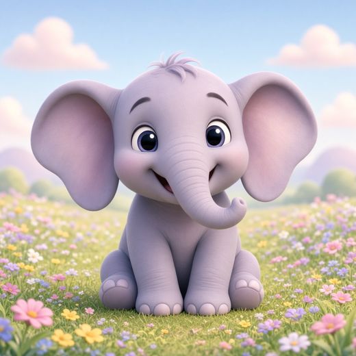 A friendly baby elephant